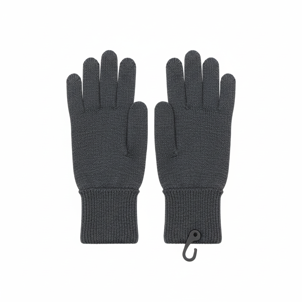 Gloves Wool Dark Grey