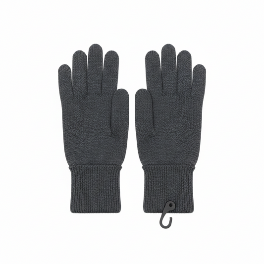 Gloves Wool Dark Grey