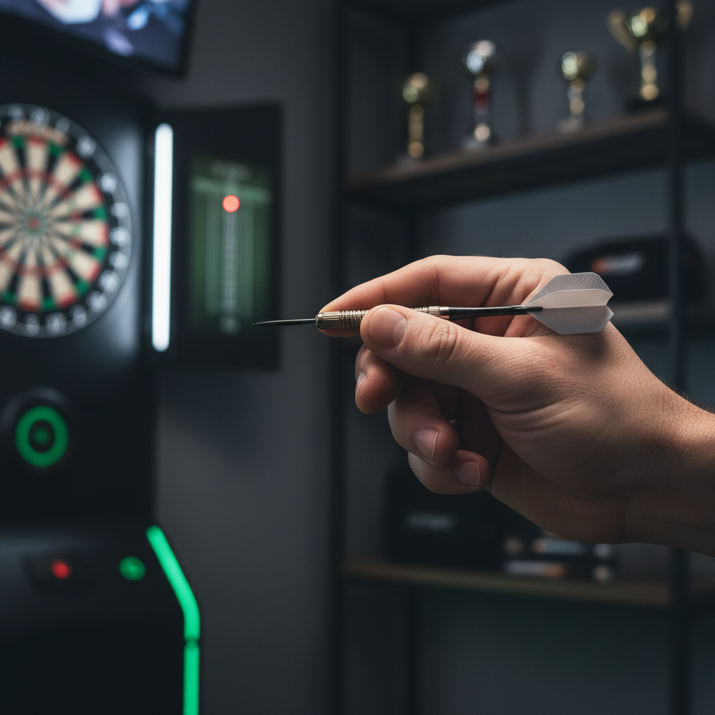 Dart tips action shots