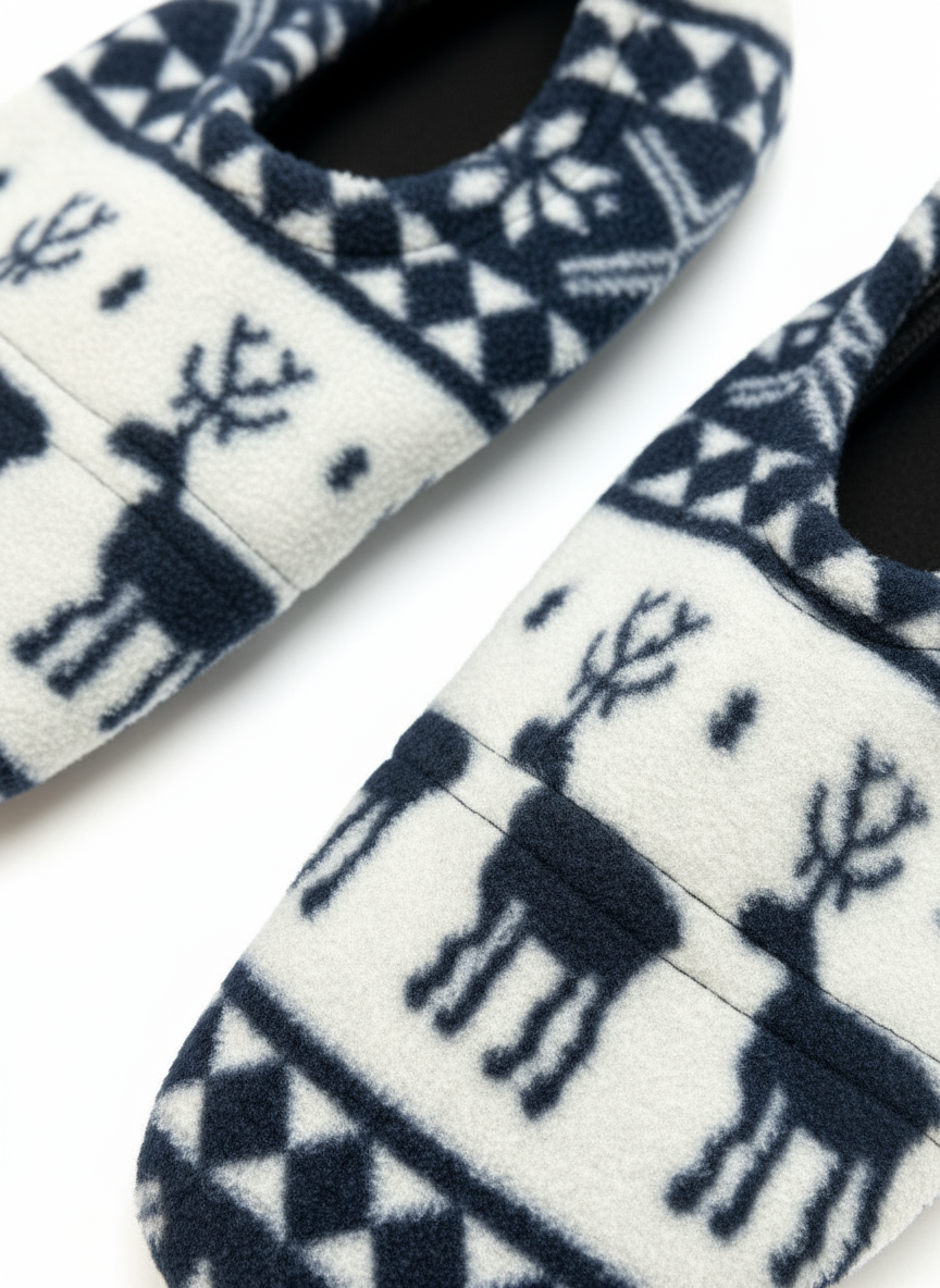 Flexy Slips Fleece Gazelle Navy/White