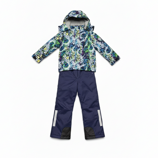 Children's Snowsuit set Floral Purple