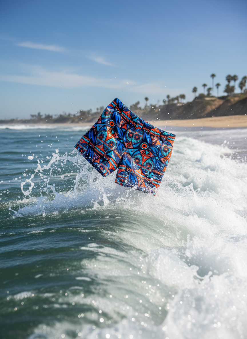 Boys swim short AFR Blue Orange