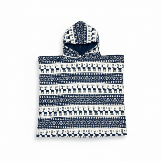 Pancho Furr Fleece Deer Navy/White