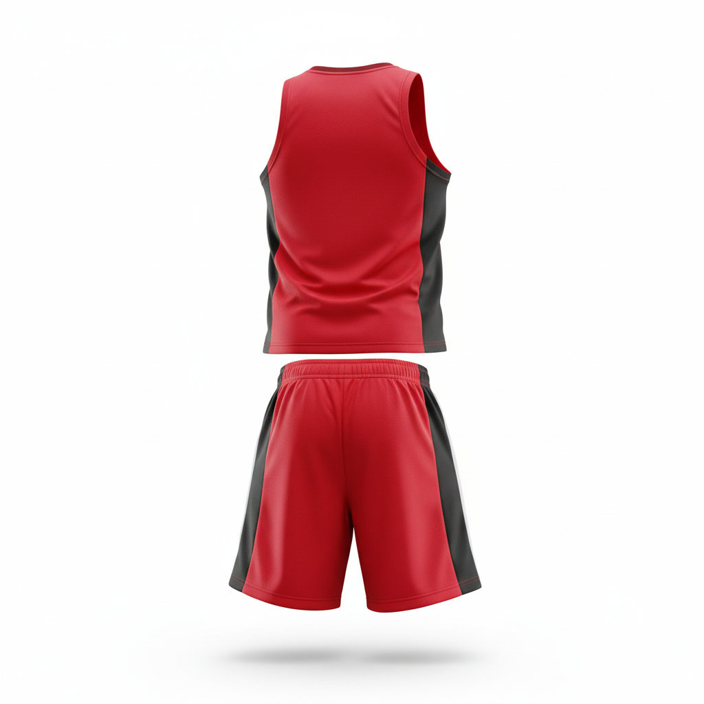 Floating basketball uniform back view