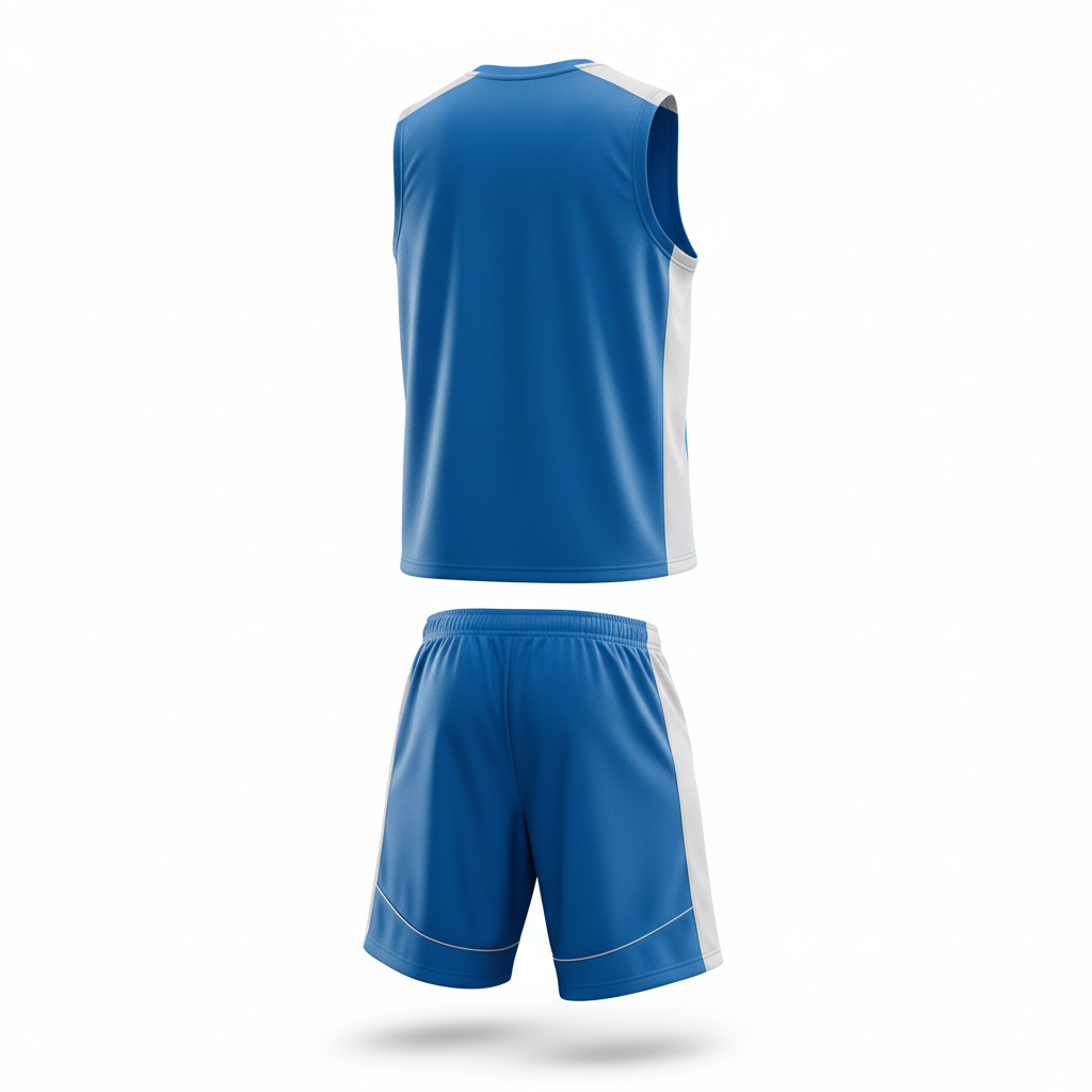 Floating basketball uniform back view