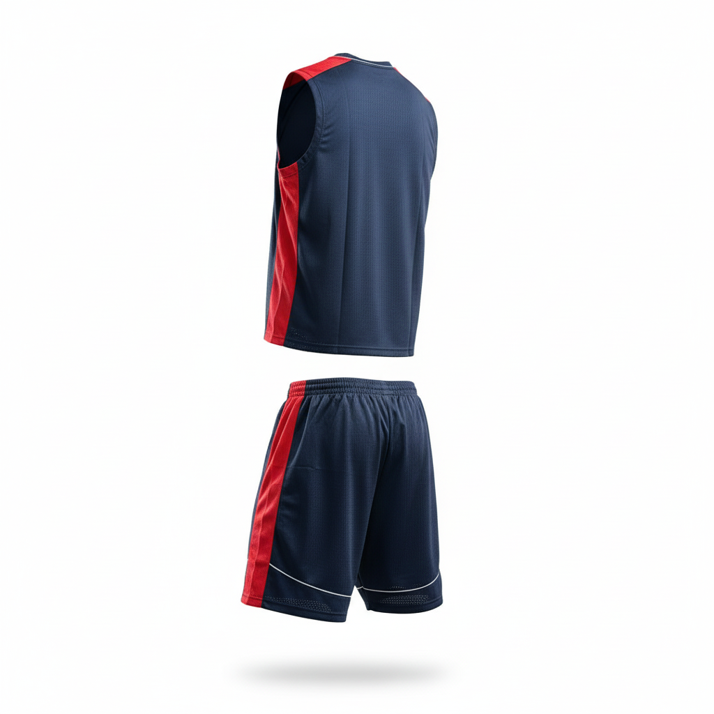 Floating basketball uniform back view