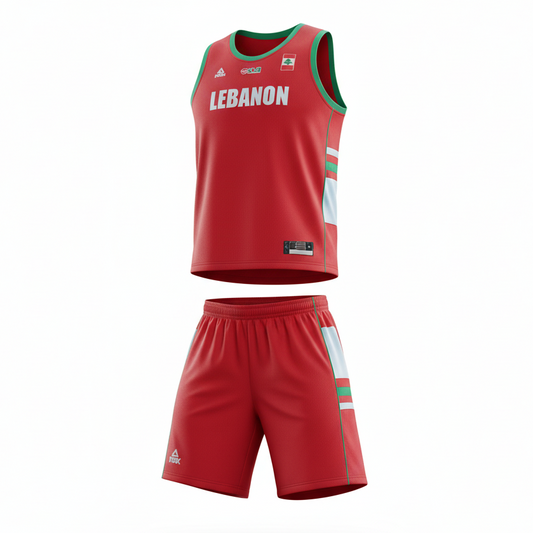Floating Lebanon basketball uniform
