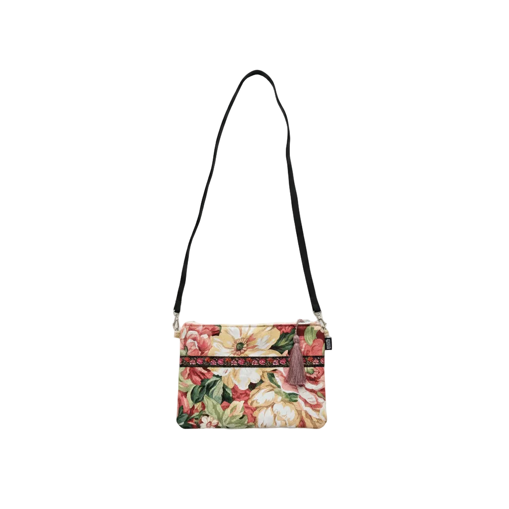 Floral Crossbody Bag – White Background