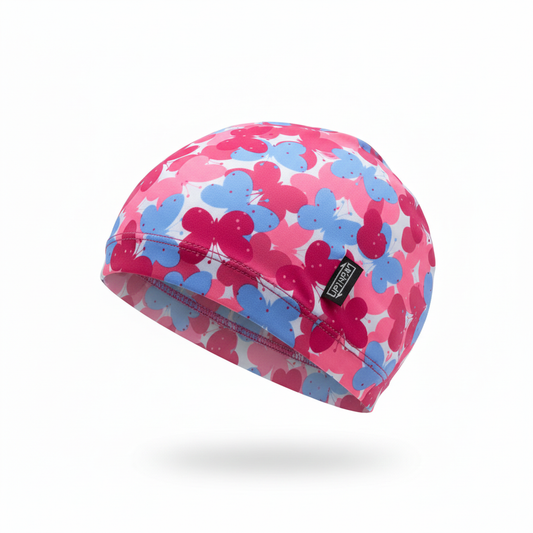 Floral Lycra Cap - No Mannequin