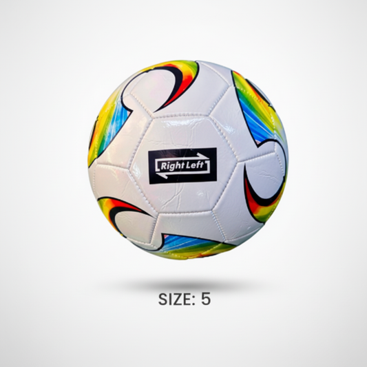 Football with SIZE: 5 text on white background