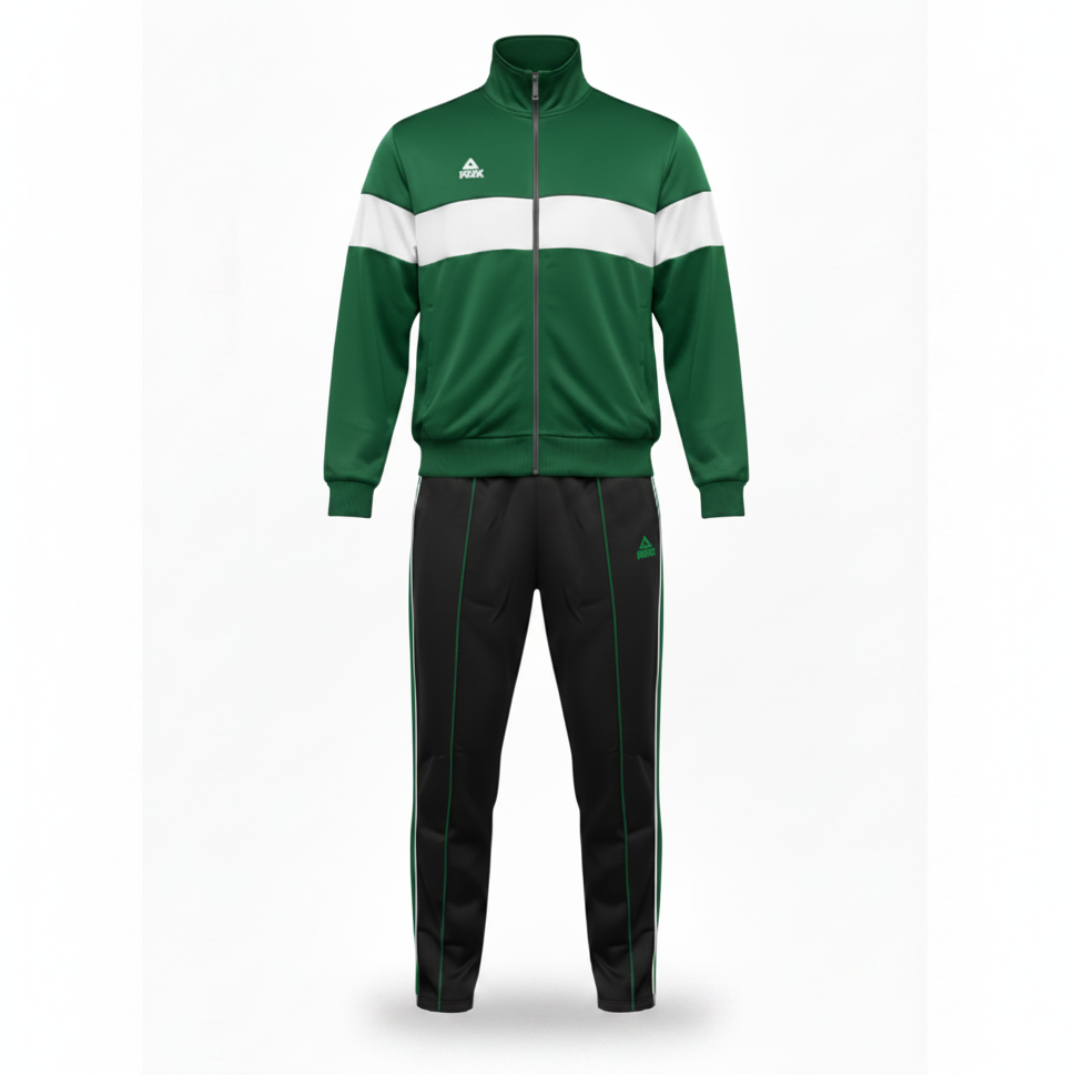 Forest Green Black White Tracksuit Set