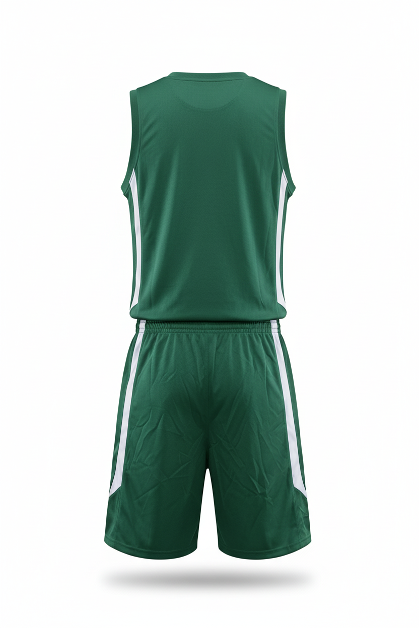 Forest Green PEAK Basketball Uniform Back View
