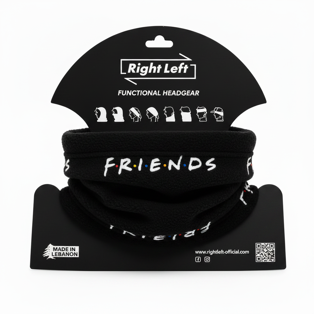 Friends Black Headgear on Packaging