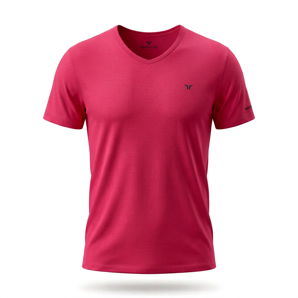 Fuchsia T-shirt styled like the black reference