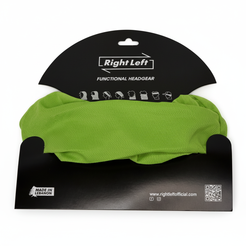 Functional Headgear - Clima Green - Pure White Background