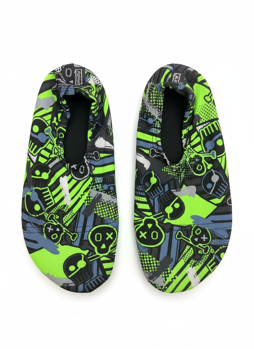 Flexy Slips Lycra Skulls Green