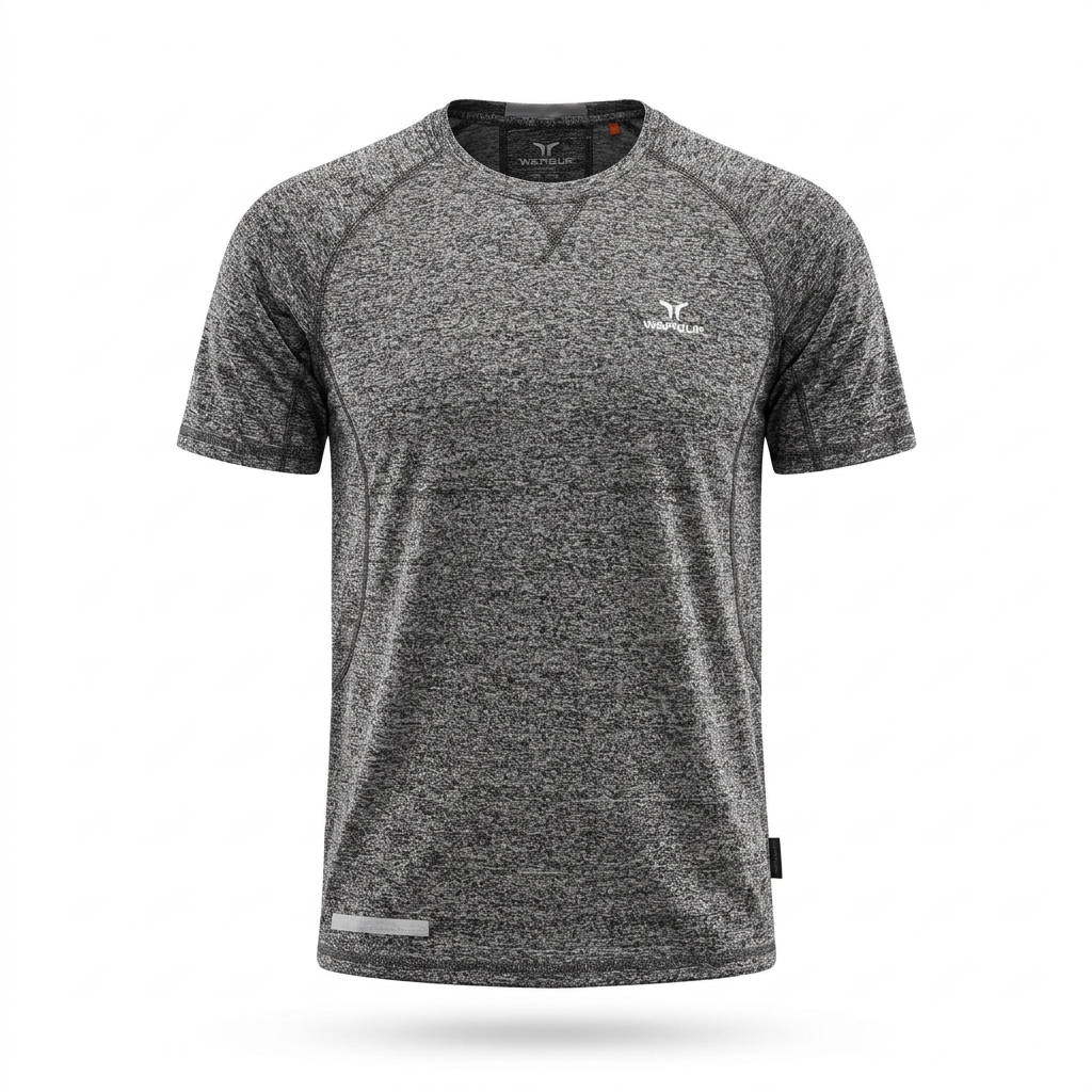 Ghost-mannequin T-shirt on a white background