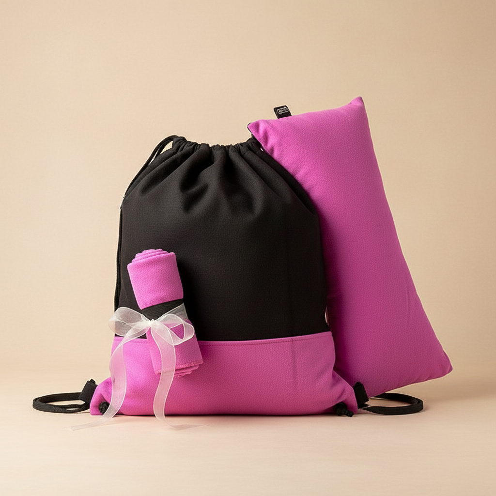 Microfiber Bundle Pillow, Towel & Lace Bag