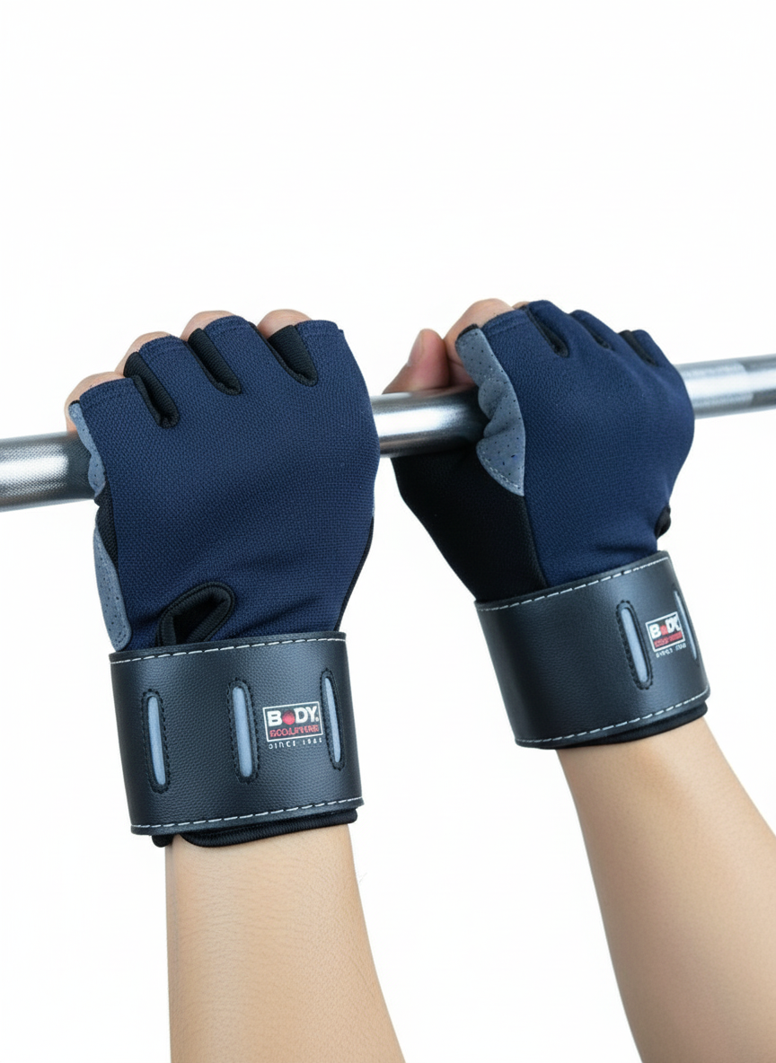Gloves in workout position