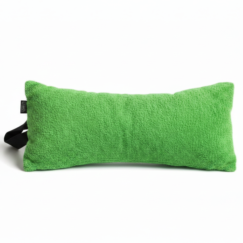 Green Neck Pillow - Front View - White Background