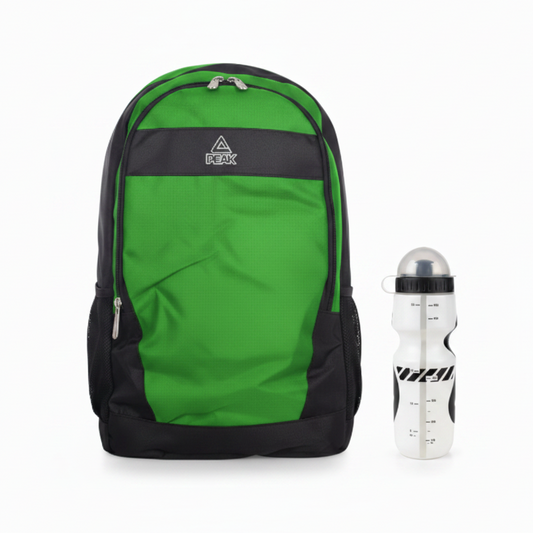 Green Peak Backpack with White Water Bottle - Option 2