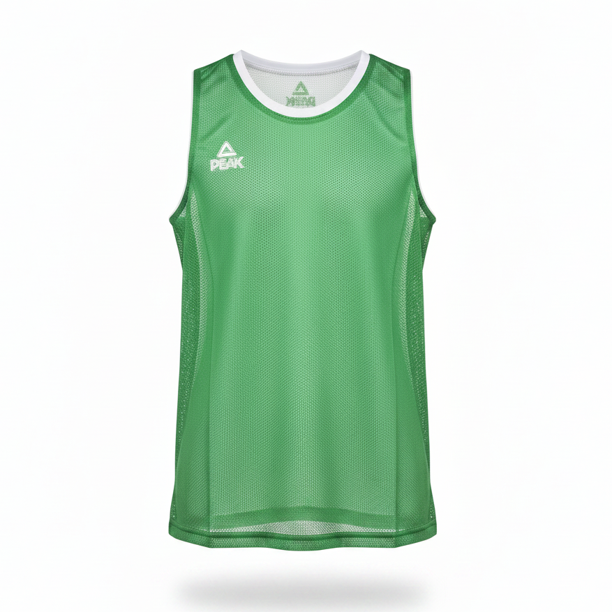 Green PEAK jersey on ghost mannequin