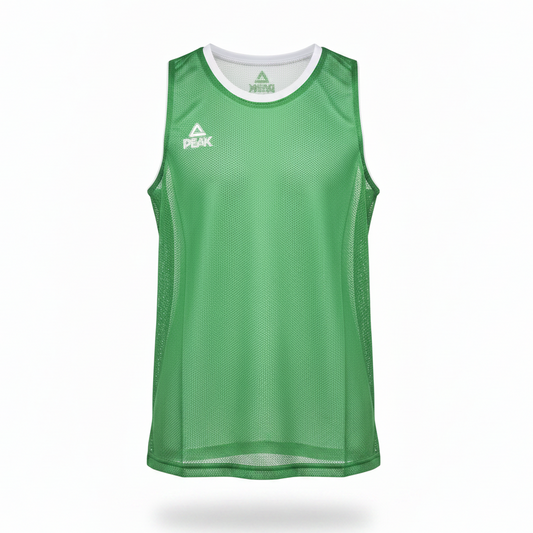 Green PEAK jersey on ghost mannequin