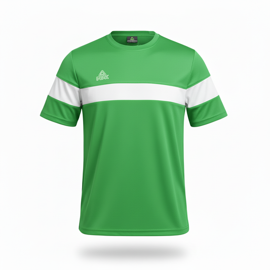 Green Peak t-shirt with white stripe