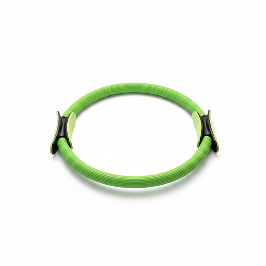 Green Pilates Ring White Background