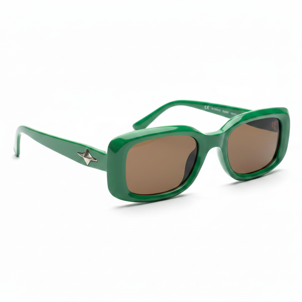 Green Sunglasses – White Background
