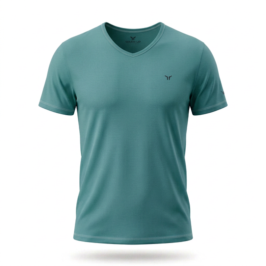 Green T-shirt styled like the blue reference