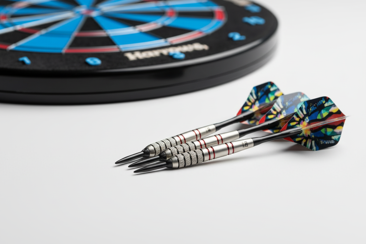 Harrows Vector soft tip darts with colorful flights