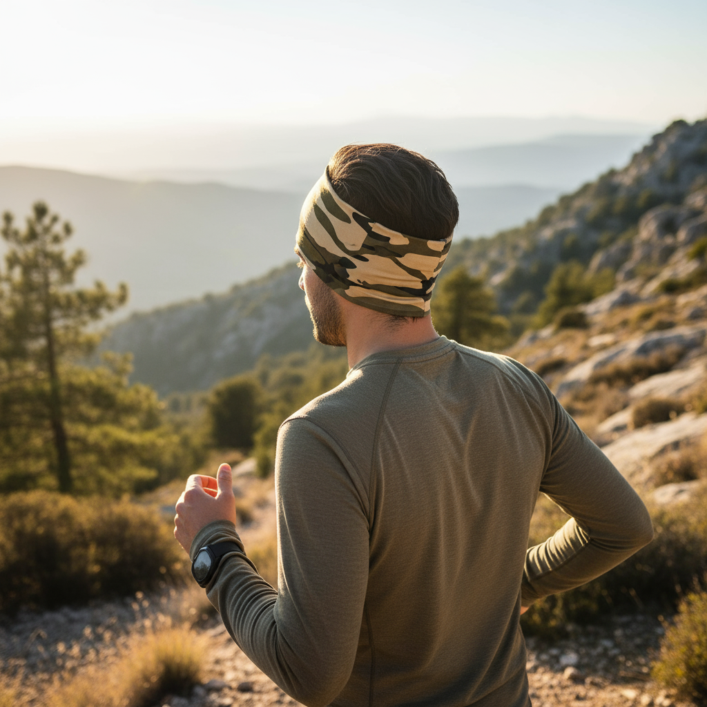 Functional Headgear - Coton Lycra Beige Army