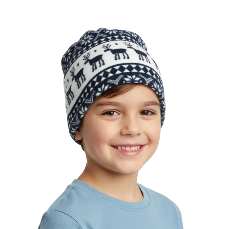 Headgear worn by a boy