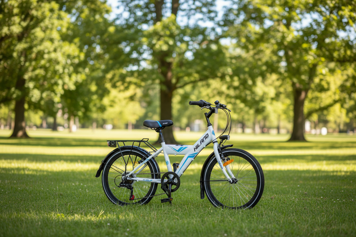 Hiland bicycle in park setting