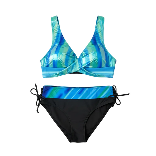 Swimsuit (Maillot) Two-Pieces Blue/Green