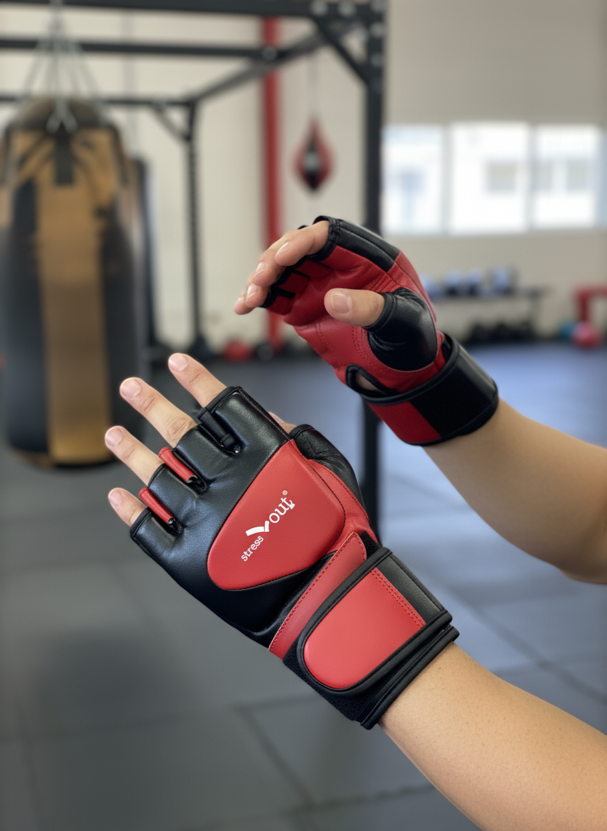 Stress Out Boxing Gloves color black/Red