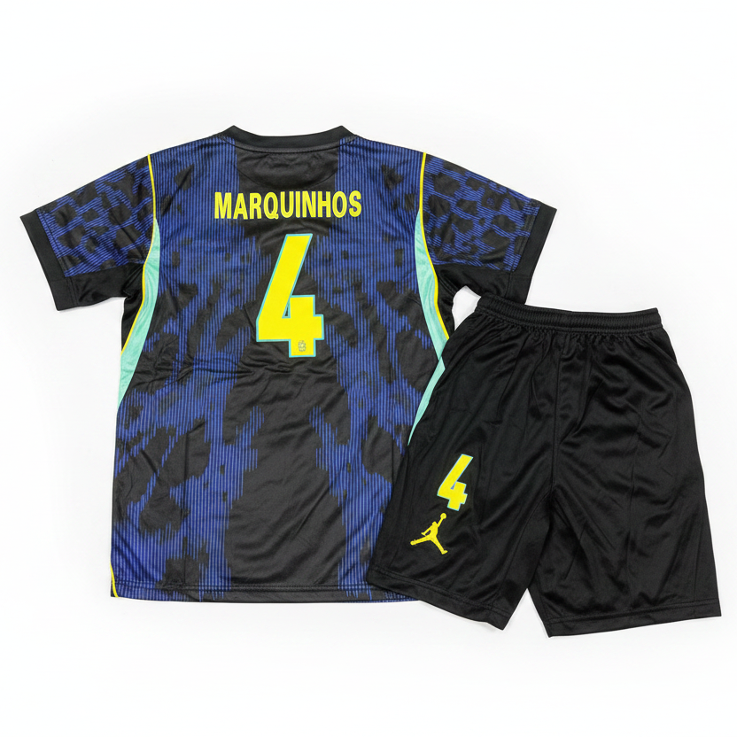Jordan Brazil Marquinhos #4 Kit Back - White Background