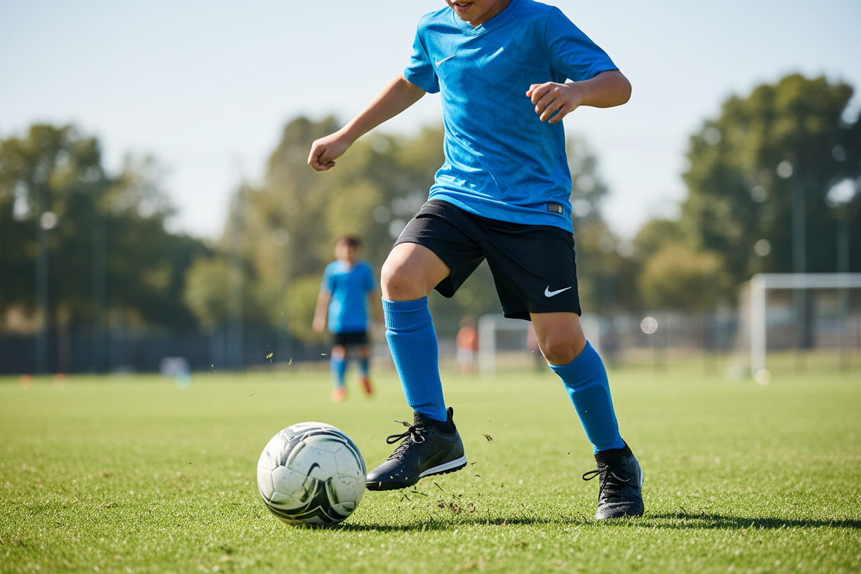 Kid All-Black Football Lifestyle Photo