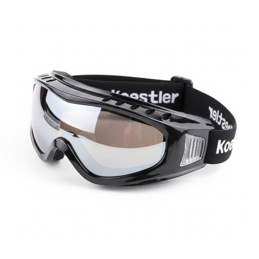Koestle ski goggles with white background
