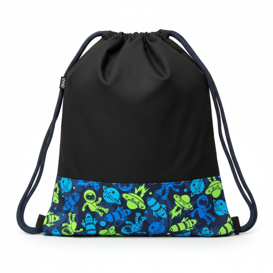 Lace Bag Black Blue Space Square