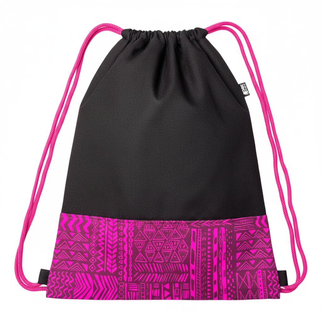 Lace Bag Black Purple Mandala Square