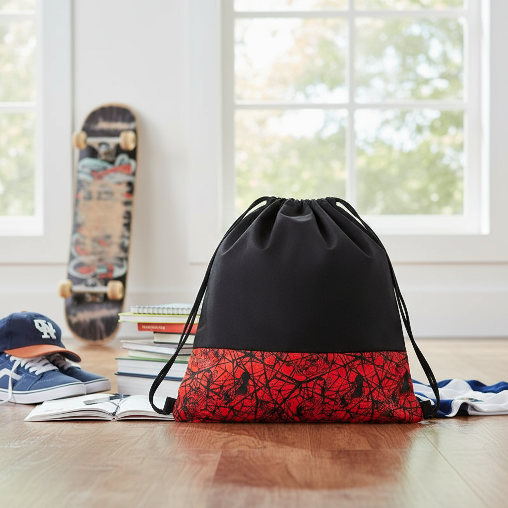 Lace Bag Black/ Red Spider