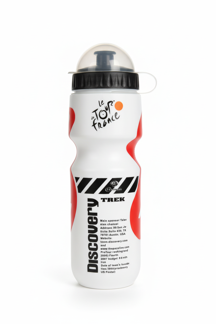 Le Tour de France Discovery Trek White/Red Bottle - White Background