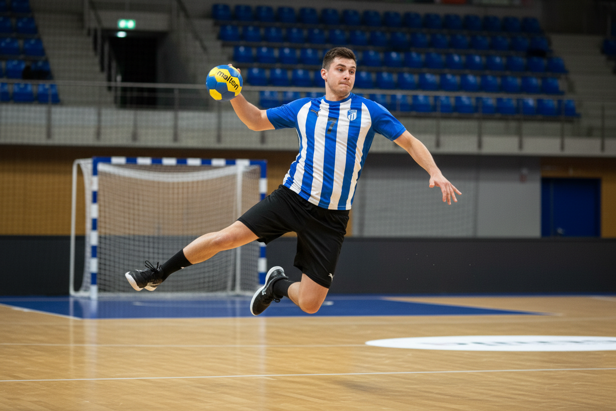 Man playing handball