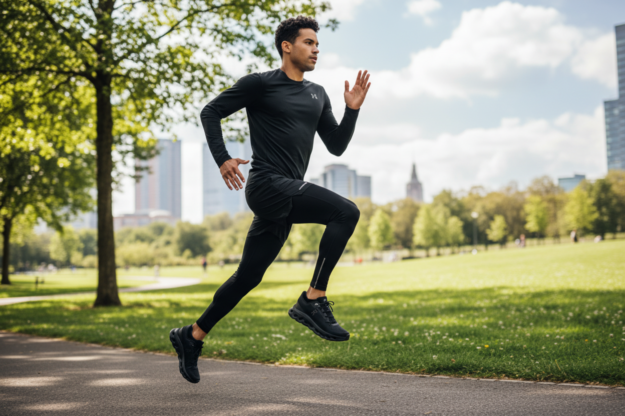 Man Running in On Running Shoes
