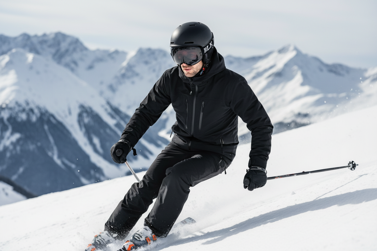 Man Wearing Ski Goggles - Lifestyle Photo