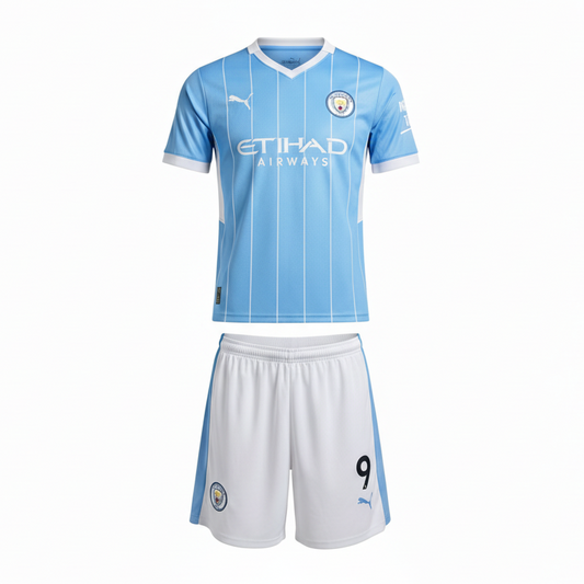 Manchester City Pinstripe Kit – Ghost Mannequin White Background