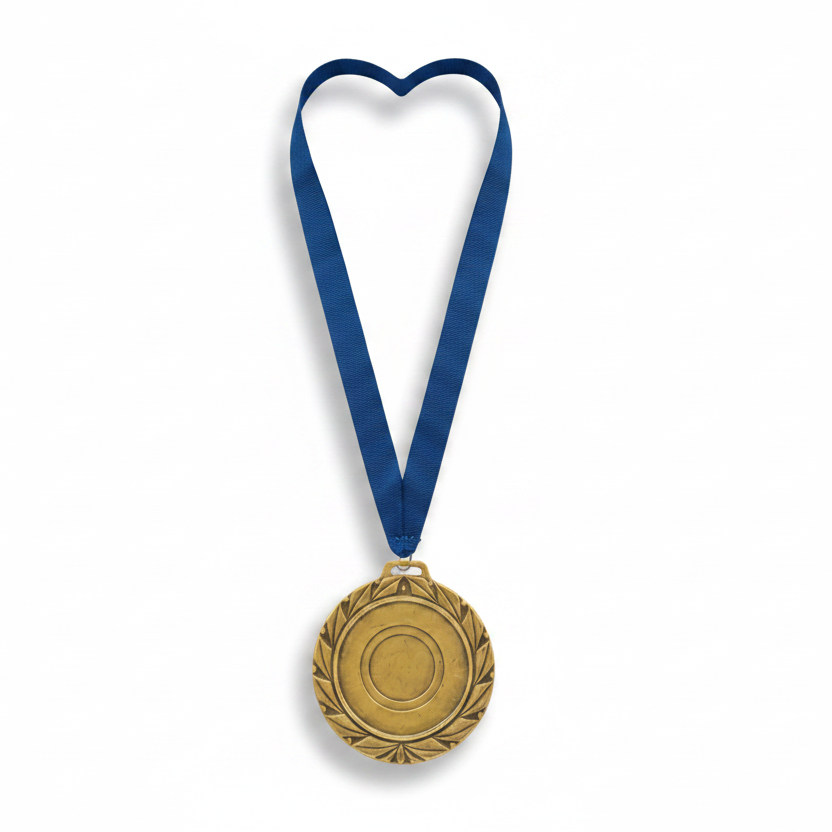 Medal with Blue Ribbon