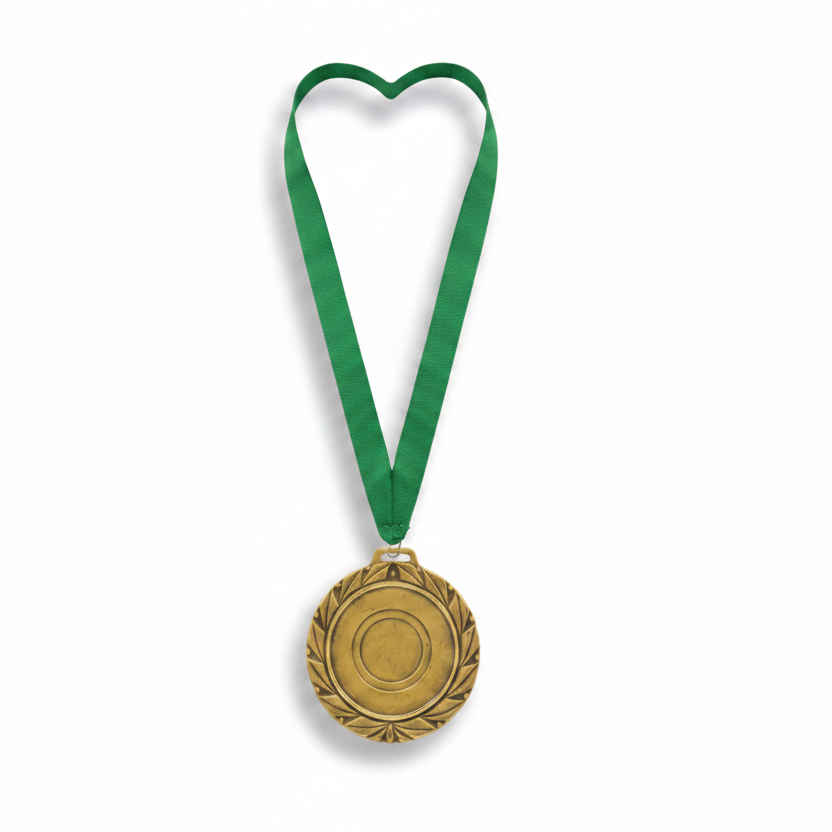 Medal with Green Ribbon